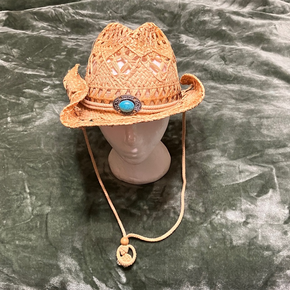 Bullhide lost in love vintied straw, cowboy hat, turquoise concho S/M